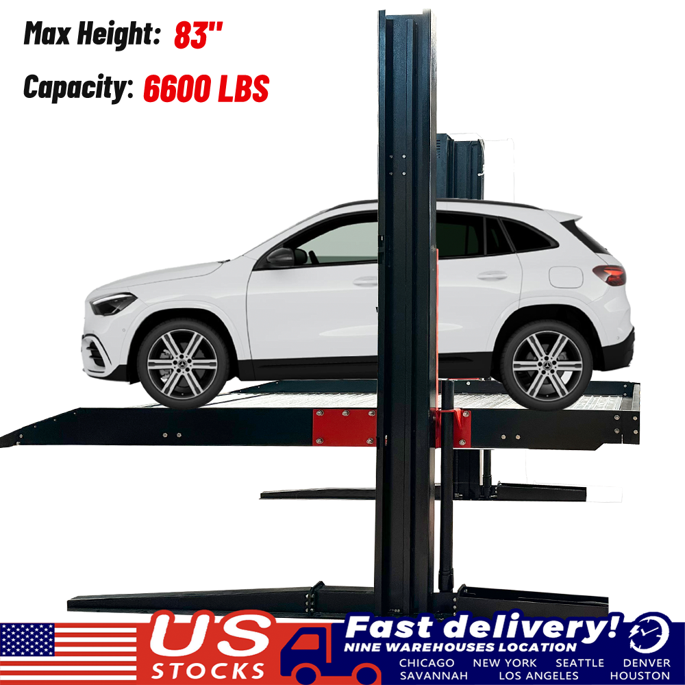 Katool KT-P2700 Two Post Parking Lift - 6,600 lbs Vertical Storage - view 2