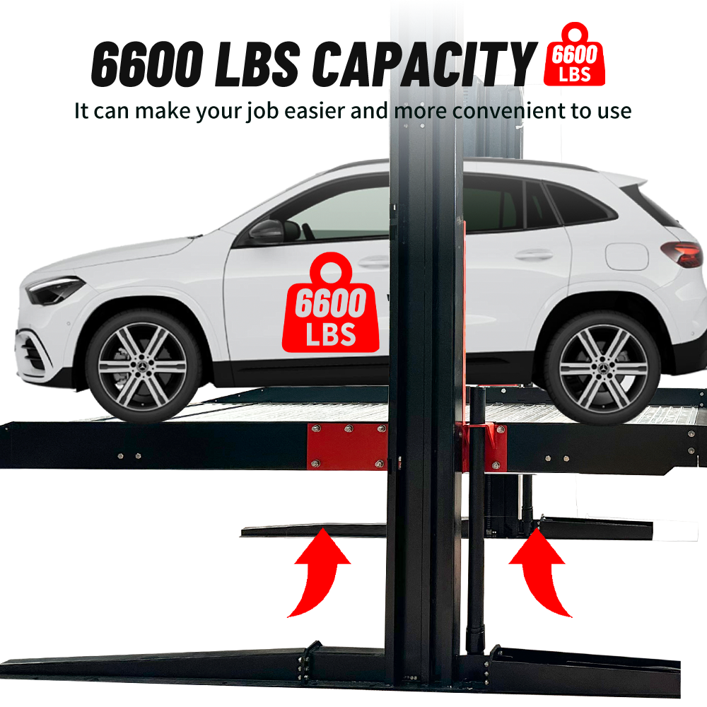 Katool KT-P2700 Two Post Parking Lift - 6,600 lbs Vertical Storage - view 4