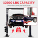 Katool KT-AM120SD Two Post Car Lift - 12,000 lbs Clear Floor, Asymmetric, Direct Drive - view 2