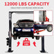Katool KT-AM120SD Two Post Car Lift - 12,000 lbs Clear Floor, Asymmetric, Direct Drive - view 2
