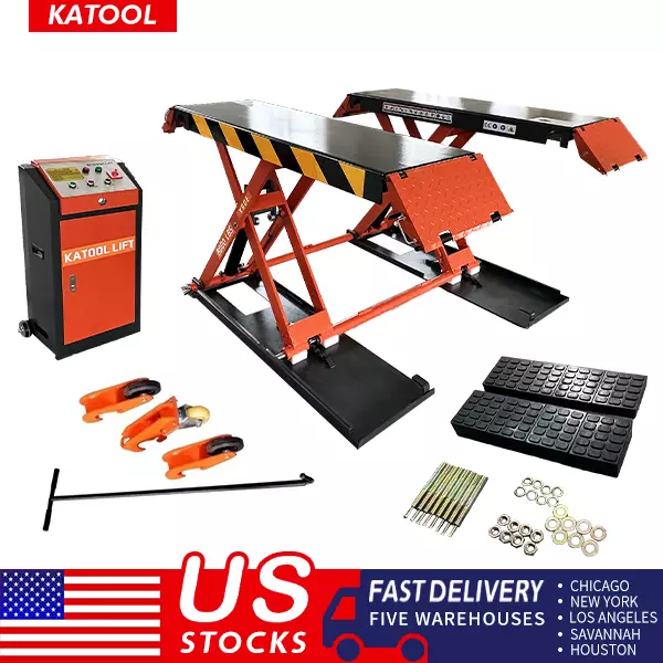 Katool KT-X90E Electric Lock Release Scissor Lift - 8,000 lbs, 47" Rise - view 2