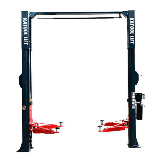 Katool KT-AS110D Two Post Car Lift - 11,000 lbs Asymmetric, Direct Drive