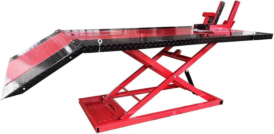 Katool KT-MOTO150LT Hydraulic Motorcycle Lift Table - 1,500 lbs
